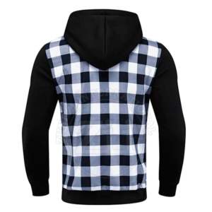 <b>Men's</b> Designer <b>Flannel</b> Plaid Casual Vintage Hoodies Smart Button Down Collar Long Sleeve <b>Shirts</b> for <b>Men</b> with Front Zipup - Product Image 6