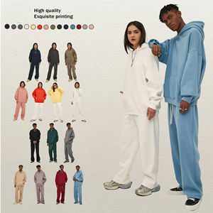 เสื้อฮู้ดแบบสวมศีรษะโอเวอร์ไซส์ทำจากผ้าฝ้ายทำจากฝรั่งเศสผ้าเทอร์รี่มีฮู้ดแบบเรียบง่ายสำหรับทุกเพศ - Product Image 2