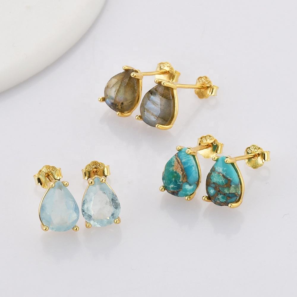 raw crystal earrings big