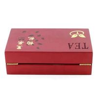 Boîte d'emballage de thé en bois clair Puerh rectangulaire de luxe avec logo personnalisé pour cadeau