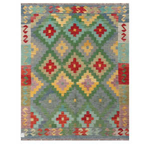 พรมกิลิม ไมมาณา อัฟกานิสถาน ขนาด 194 x 154 ซม. พรมปูพื้นและชุดพรม - Product Image 1