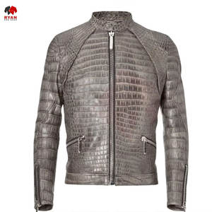 เสื้อแจ็คเก็ตหนังผู้ชาย คุณภาพพรีเมียม สีพื้น ปักโลโก้ได้  ไซส์ใหญ่  รับผลิตแบบ OEM และ ODM - Product Image 1