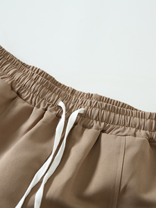Pantalones Cortos Cargo para Hombre HOWMARK, Cintura Media, Cordón Ajustable, Color Sólido, Tela Oxford Tejida, Casuales, Transpirables, Tipo Bermuda - Product Image 4