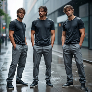 Pantalones de lluvia impermeables para hombre, ropa de calle ligera de nailon, pantalones cortavientos para hombre, pantalones cortavientos personalizados para hombre - Product Image 5