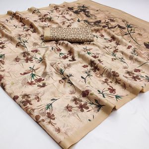 Exclusivo diseñador Look Saree con elegante blusa estampada Sari elegante étnico última moda Indian Boutique Party Wear - Product Image 4