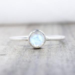 แหวนเงินทำด้วยมือสไตล์ Boho เครื่องประดับ925สเตอร์ลิงเงินมูนสโตนอัญมณียอดนิยมเครื่องประดับสำหรับผู้หญิงของขวัญสำหรับผู้หญิงสำหรับเธอ - Product Image 4