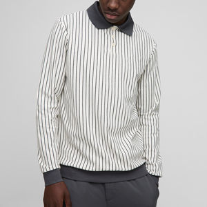 เสื้อโปโล2025สำหรับผู้ชายเสื้อโปโลผ้าฝ้าย100% แขนยาวสีคลาสสิก - Product Image 1