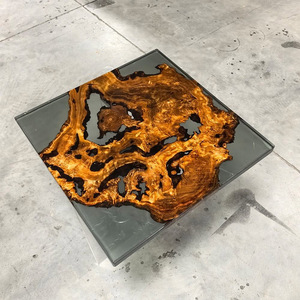 Mesa de Centro de Resina Epoxi de Lujo Hecha a Mano, Mesa de Oficina Moderna, Muebles de Madera Cuadrados, Diseño Personalizado, Precio al por Mayor en India - Product Image 2
