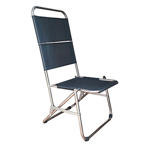 Chaise pliante minimaliste à dossier haut en acier inoxydable pour mobilier de restaurant - Product Image 1