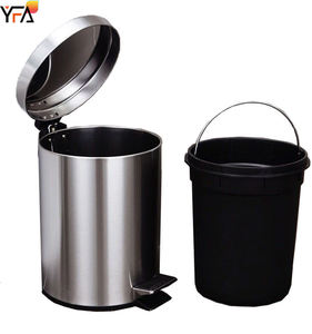 <span class=keywords><strong>Pattumiera</strong></span> in Metallo con Pedale in Acciaio Inox, Bidone per <span class=keywords><strong>Bagno</strong></span>, Cucina, Ufficio, Forma Rotonda - Product Image 4