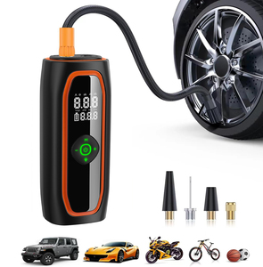 Compresseur d'air portable sans fil Cwmhy 150 psi, mini <span class=keywords><strong>pompe</strong></span> à vélo avec double affichage et jauge LED pour voiture, moto, vélo et ballons - Product Image 3