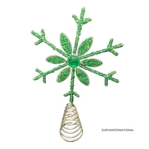 شجرة عيد الميلاد الذهبية الأنيقة نجمة متألقة لتزينة شجرة عيد الميلاد