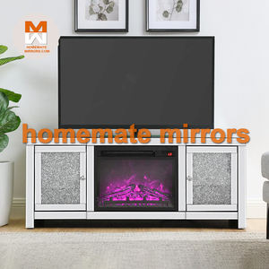 Meuble TV classique en bois miroir <span class=keywords><strong>avec</strong></span> cheminée - Product Image 4