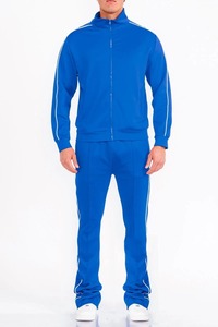 Chándal transpirable de peso pesado estampado con capucha acampanada de 2 uds para hombre de calidad superior ropa deportiva informal - Product Image 2