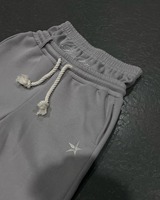 Pantalon de survêtement unisexe Hip Hop imprimé avec lettres brodées, double couche, coupe ample, grande taille, imperméable, 100% coton, taille mi-haute