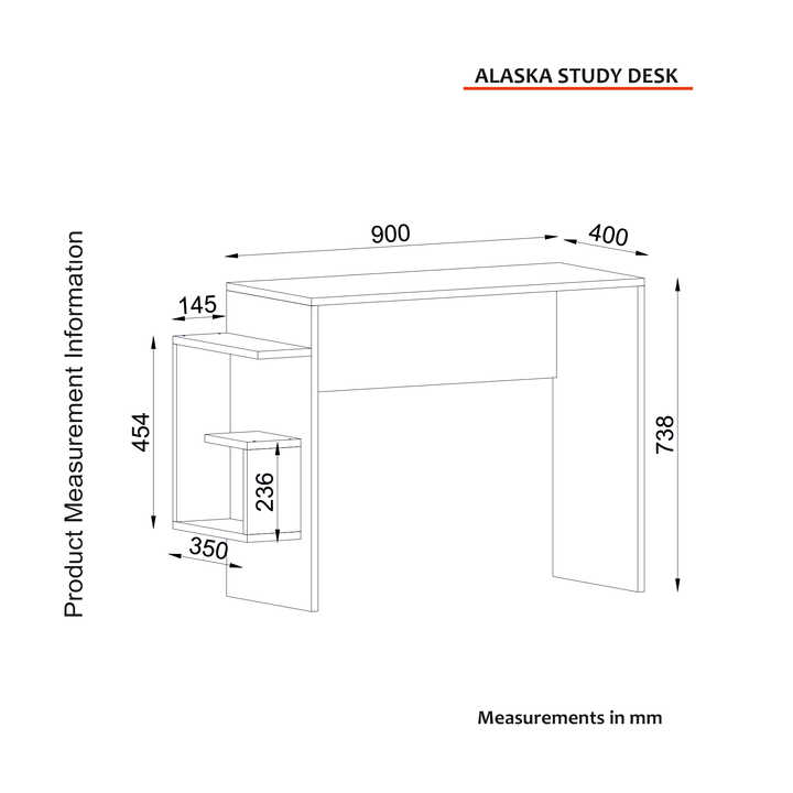 Exclusive Luxury Chipboard Alaska Study Desk White from Turkiye Best Seller