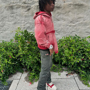 Sudadera con Capucha Unisex de Algodón 100% Bordada, Diseño Personalizado 2026, Lavado Ácido, 500 g/m², Peso Pesado, Oversize, Estilo Vintage, Invierno - Product Image 6