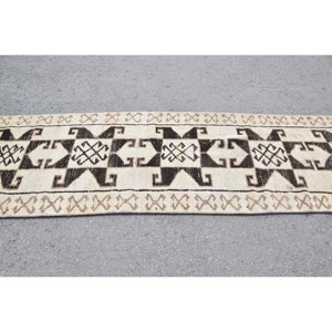 พรมขนาด 3x12.2 ฟุต, พรมวินเทจแบบ Runner, พรมลายตะวันออกสีน้ำตาล Herki - Product Image 3