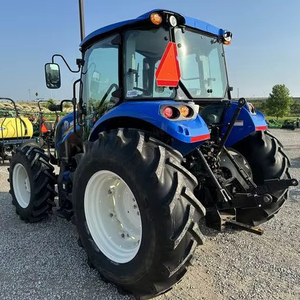 Tracteurs à roues agricoles de qualité d'occasion/d'occasion Neww H0llaand T4.90 110hp T4.90 avec cabine 4x4wd Machines agricoles à faible coût - Product Image 5