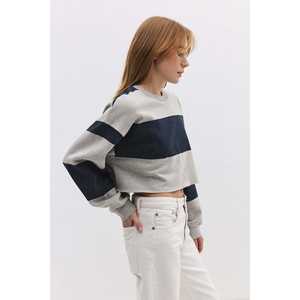 Sweat-shirt court rayé - Product Image 2