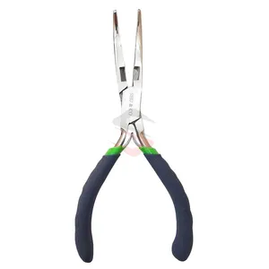 Wholesale High Quality fishing accessories Stainless Steel fishing pliers with Double Leaf Springs and Custom Colour PVC Grip