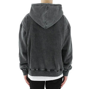 Venta al por mayor nuevo estilo ligero de secado rápido hombres cremallera ácido lavado sudaderas con capucha nuevo tamaño personalizado transpirable hombres cremallera sudaderas con capucha - Product Image 4