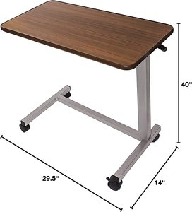 Meilleure affaire Table de chevet réglable médicale avec roues utilisée par l'hôpital et la maison - Product Image 2