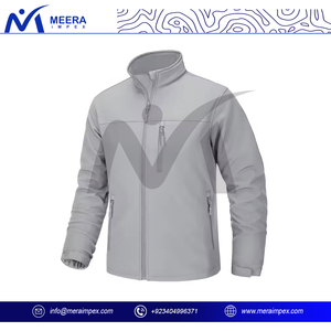 Nouvelle veste Softshell Design personnalisé Vêtements de travail d'hiver Veste souple coupe-vent imperméable doublée de polaire avec fermeture éclair pour hommes - Product Image 2