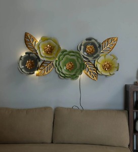 Rose fleurs Design fer métal mur Art panneau superbe extérieur maison décorative suspendue pour un usage intérieur - Product Image 2