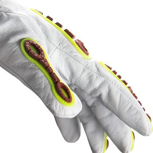 2 Hand Paid Solid Color Easy Fitted Safety <b>Glove</b> Online Arrival Full <b>Finger</b> Leather Made Safety <b>Gloves</b> - Product Image 5