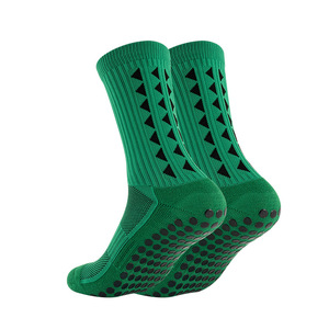 Calcetines deportivos antideslizantes con forro polar de viento gratis, calcetines de fútbol con rayas dobles, de punto diario, transpirables, calcetines largos de fútbol - Product Image 2