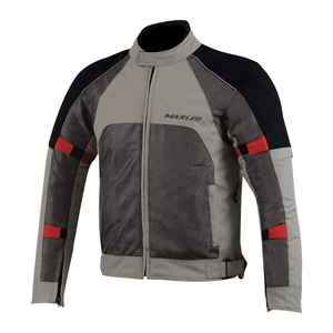 CE Approved <b>Men's</b> Lightweight <b>Summer</b> Waterproof Motorcycle <b>Jacket</b> with Stand Collar and Front Logo Reversible Design Air Vents - Product Image 1