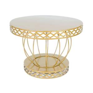Luxury Gold Metal Cake Stand <b>Round</b> Wedding Dessert Table Display Riser Decorative Wrought Iron Cupcake Holder for Party Events - Product Image 2
