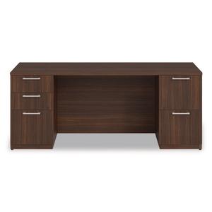 Alera AE1NZK-UF2472FF HRG 72 pouces. X 24 pouces. X 29 pouces. Meuble de bureau, buffet à double piédestal, série Seville en acajou - Product Image 3