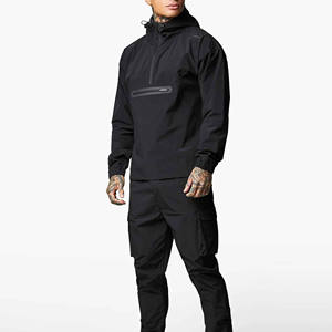 Veste de course coupe-vent personnalisée avec logo brodé et fermeture éclair en polyester pour hommes, Offre Spéciale d'usine, marque 2023 OEM - Product Image 3