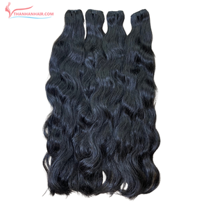 Prix de gros brut 100% paquets de cheveux vierges humains extensions de cheveux de trame de vague d'eau de l'usine du Vietnam - Product Image 2