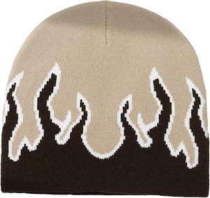 Fall Winter Beanie <b>Knit</b> <b>Hats</b> <b>for</b> <b>Men</b> & Women, Warm & Soft Stylish Cotton Flame Skull Caps - Product Image 4
