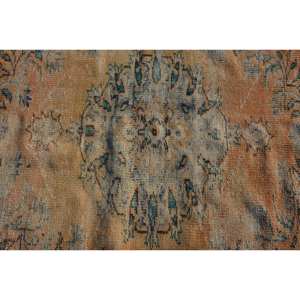 พรมสไตล์วินเทจสไตล์คลาสสิก4 x 7.7ft ผ้าขนแกะสีส้มน้ำเงินดีไซน์เย็บปะติดปะต่อกันพรมในห้องพื้นที่กว้างแบบถักแบนเทคนิคการด้านหลังของยาง - Product Image 5