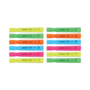 Marcadores de Escritorio Universales Mini, Colores Pastel Surtidos, Juego de 12 Piezas, Punta de Cincel de Plástico para Uso Escolar, Embalaje Suelto - Product Image 2