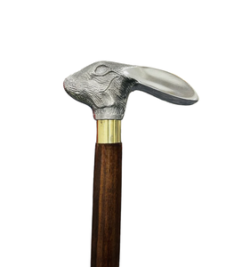 Piquet de marche Vintage en forme de tête de longe avec poignée de coulée en laiton nouveau bâton de marche pour la marche nouveau dernier bâton de voyage - Product Image 5