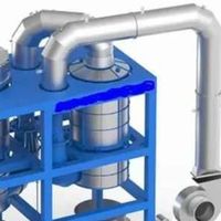 Sistem Wet Scrubber Pemurnian Gas Limbah Organik Ukuran Khusus dengan Motor & Pompa 10 HP untuk Penggunaan Industri Kimia