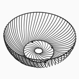 Panier à fruits en fil métallique en spirale moderne, bol à pain rond en acier pour le comptoir de cuisine et le salon, style nordique, rangement pour légumes - Product Image 1