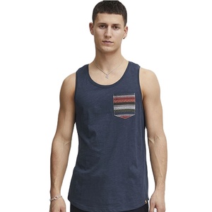 Débardeur de sport respirant et tendance pour homme, coupe ajustée, avec poche avant, idéal pour la course et la musculation, prix abordable, parfait pour l'été - Product Image 1