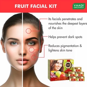 Vaadi herbals ชุดบำรุงผิวหน้าผลไม้สำหรับผิวสว่างหรือกระจ่างใสและผิวกระจ่างใสที่บ้าน - Product Image 3