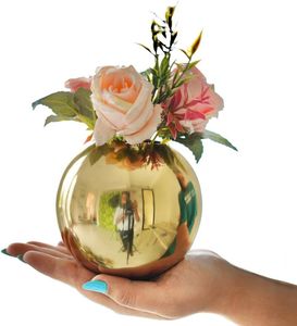 แจกันดอกไม้เหล็กขนาดเล็กสำหรับวางบนโต๊ะสไตล์ชายทะเล HF CRAFTS - Product Image 1