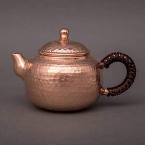 Bouilloire en cuivre pur fait à la main avec ouverture large et base robuste, parfaite pour la cuisine domestique ou les cadeaux aux amateurs de thé - Product Image 5