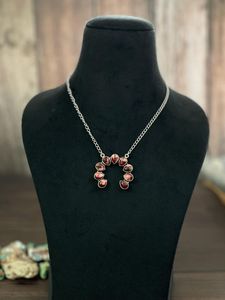 Handmade Pastel Floral Gemstone <b>Necklace</b> Sterling Silver with Cotton <b>Candy</b> White Buffalo Rose Dahlia Gold Plated Rhodium Plated - Product Image 4