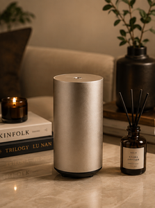 Metallic Aroma <b>Diffuser</b> Ultrasonic <b>Essential</b> <b>Oil</b> Humidifier Cylinder Air Fragrance Machine <b>for</b> Bedroom Home - Product Image 3