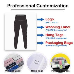 Venta al por mayor de cintura alta elástico de las mujeres Fitness Yoga personalizado activo desgaste suave de compresión trasero de cintura alta sólido de talla grande - Product Image 6