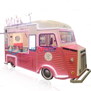 粉色移动食品车特许街食品车咖啡车移动厨房马拖车冰淇淋车移动食品拖车 - Product Image 1